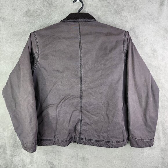 Mens Gray American Eagle Outfitters Workwear Jacket Quilted Lining Button Up XL - Picture 9 of 11